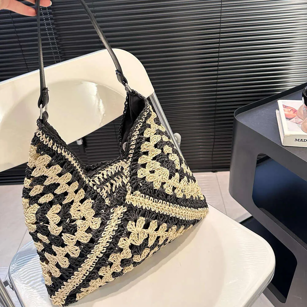 Ethnic Style Fashion Shopping Bag New 2024 Summer Straw Ladies Handbag Leather Strap Shoulder Bag Designer Spring Summer Versatile Tote Bag For Women SZY03294