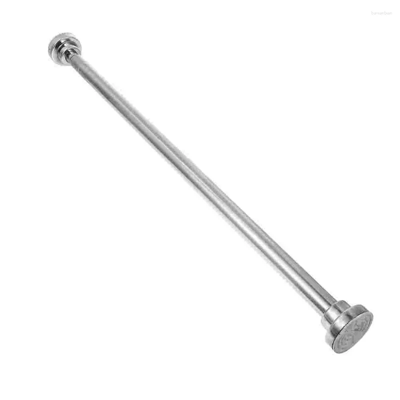 Shower Curtains Curtain Rod Punch-free Tension Pole Clothing Drying Stainless Steel Retractable Clothes Rail