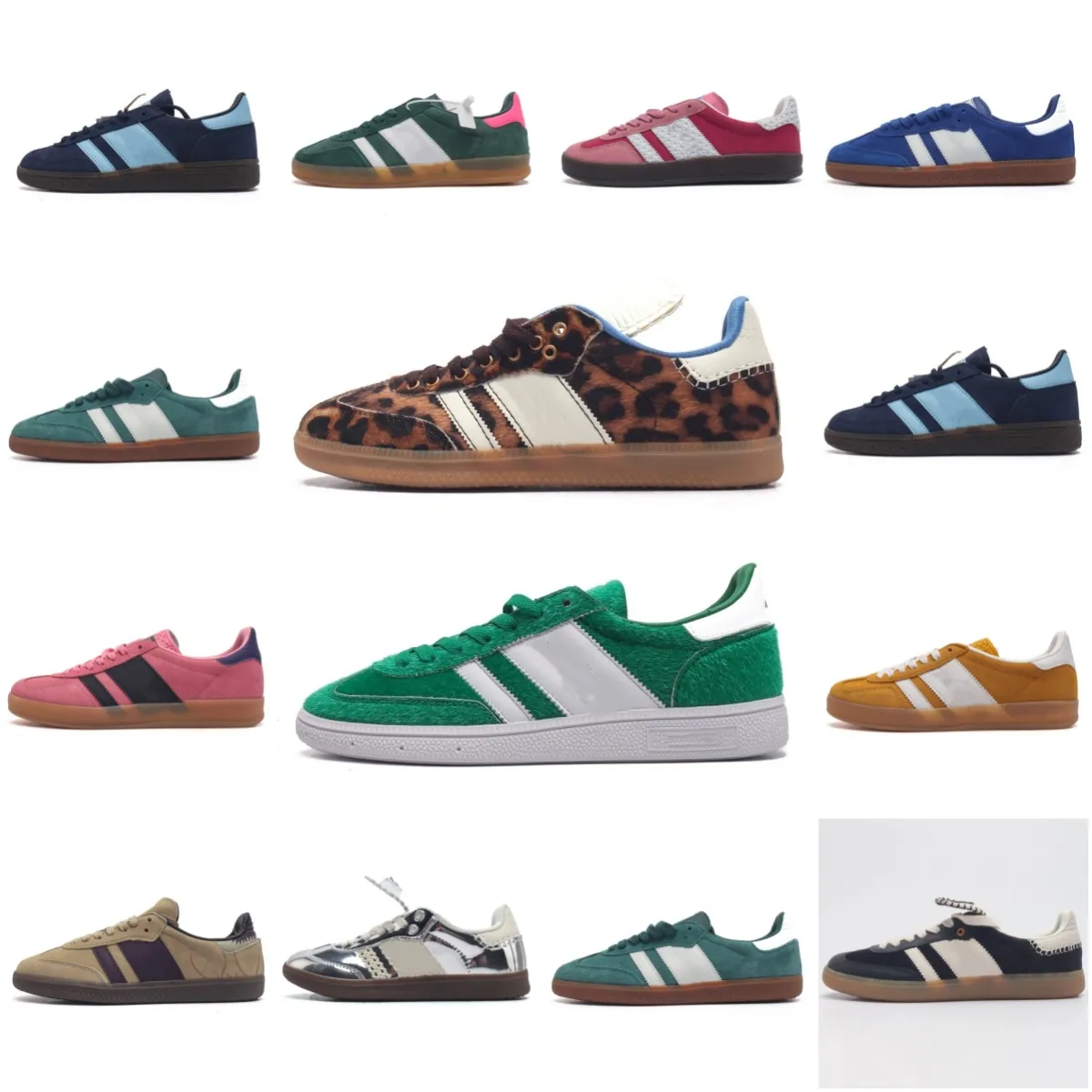 País de Gales Bonner Pony Leopard Tonal sammbait Creme Branco Prata Núcleo Preto DESPORTIVO Rico Designer Vermelho Branco Verde Homens Mulheres Esportes Sapatos de marca conjunta tamanho 36-45