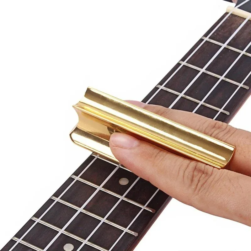 Metal Bass Guitar Slide Stick Stick Zinc Alloy Guitar dedo Slide Slide Stick Música folclórica Brass Brass Guitar Slide Stick