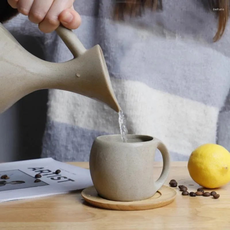 Tasses japonaises créatives rétro tasse en céramique Stoare tasse à café lait maison tasse à thé bureau boire tasses de petit déjeuner et