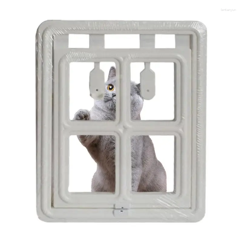 Porta per trasportini per gatti con finestre magnetiche scorrevoli Facile installazione Forniture per animali domestici Cani sicuri