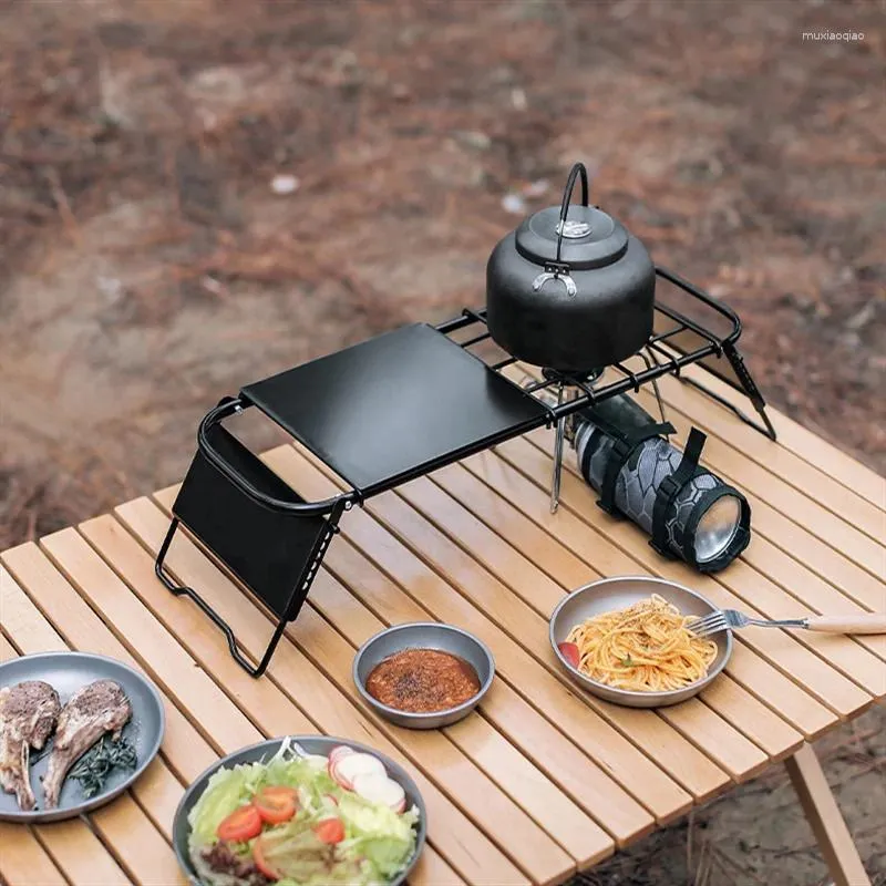 Lägermöbler Portabelt litet campingbord uteplats fällutrustning utomhus mini fiskekonsol arrangör turist mesa trädgård