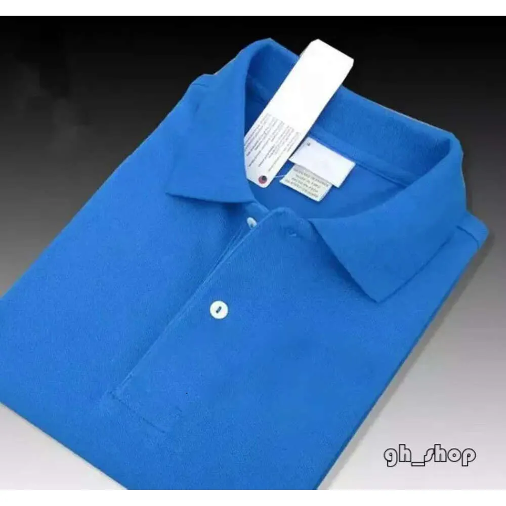 2024 Letnie męskie koszule polo z krótkim rękawem haft haftowa bawełniana Slim Fit Casual Business Men Men Mard Classic TEE SIZE S-6xl Navy 6808