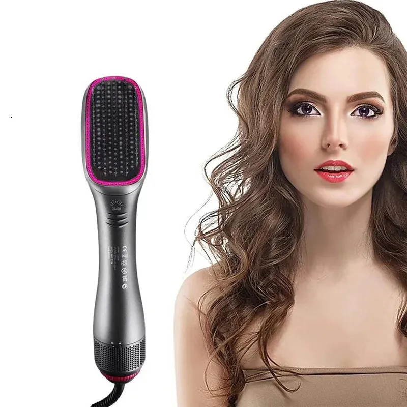 3 I 1 Air Borstes Negative Ion Care Artutear Chirtorer Brush Salon Electric Blow Comb for Women Drop 240329