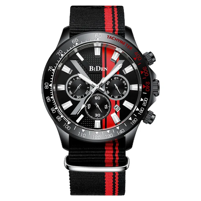 Bidens New Sports Mens assista a nylon com quartzo