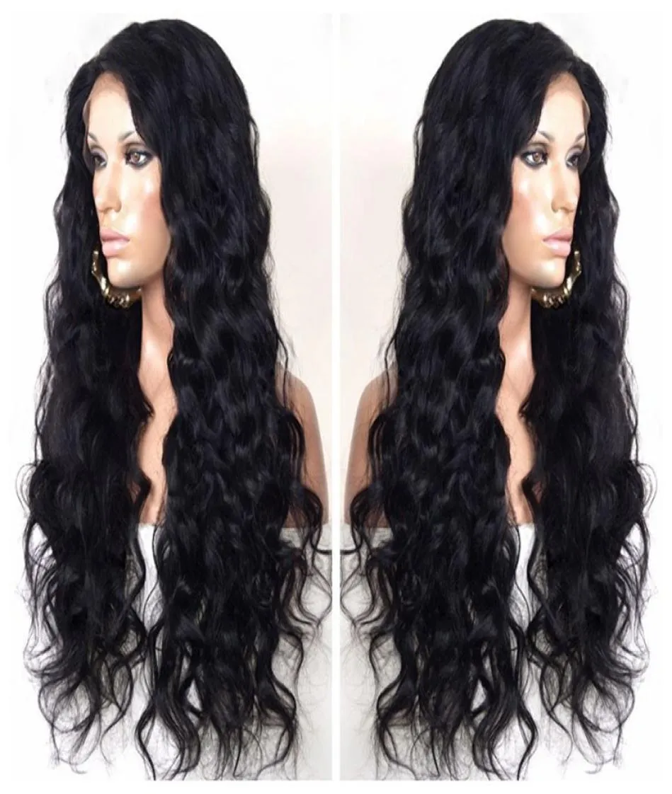 Silk Top Full Lace Human Hair Wigs Virgin Malaysian Body Wave Unprocessed Remy Hair Silk Base Lace Front Wig Wavy with Baby Hair6120894