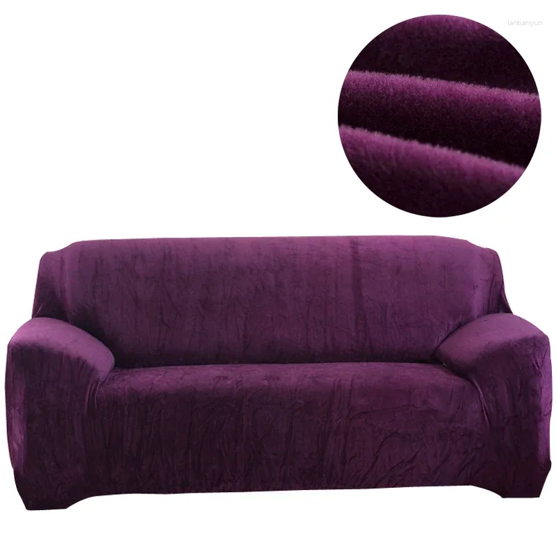 Stuhlhussen, einfacher Stil, Flanell, einfarbig, Sofabezug, elastisch, für Sektional-Einzel-L-förmige Loveseat-Couch, S-11