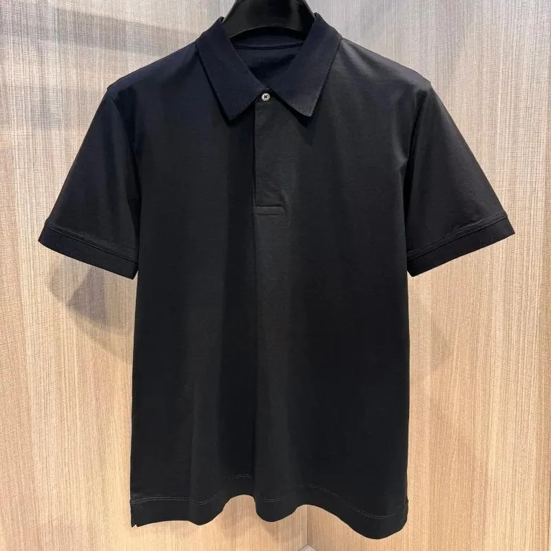Mäns avslappnade skjortor 2024SS lyxiga ZZ Top Quality Business Polo T-shirt Bomull Toppar Tees Y2K Streetwear Men and Women Clothes Clothing