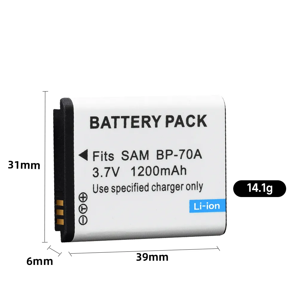 High Capacity Rechargeable Dmw Blg10e Battery BP 70A For Samsung ES65