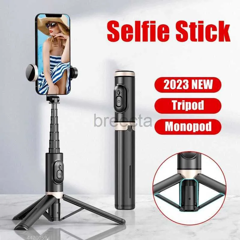 Selfie Monopods Roreta 2024 New Foldable Bluetooth Selfie Stick Trans مع Bluetooth مصراع Aluminium Monopod لنظام iOS Android 24329