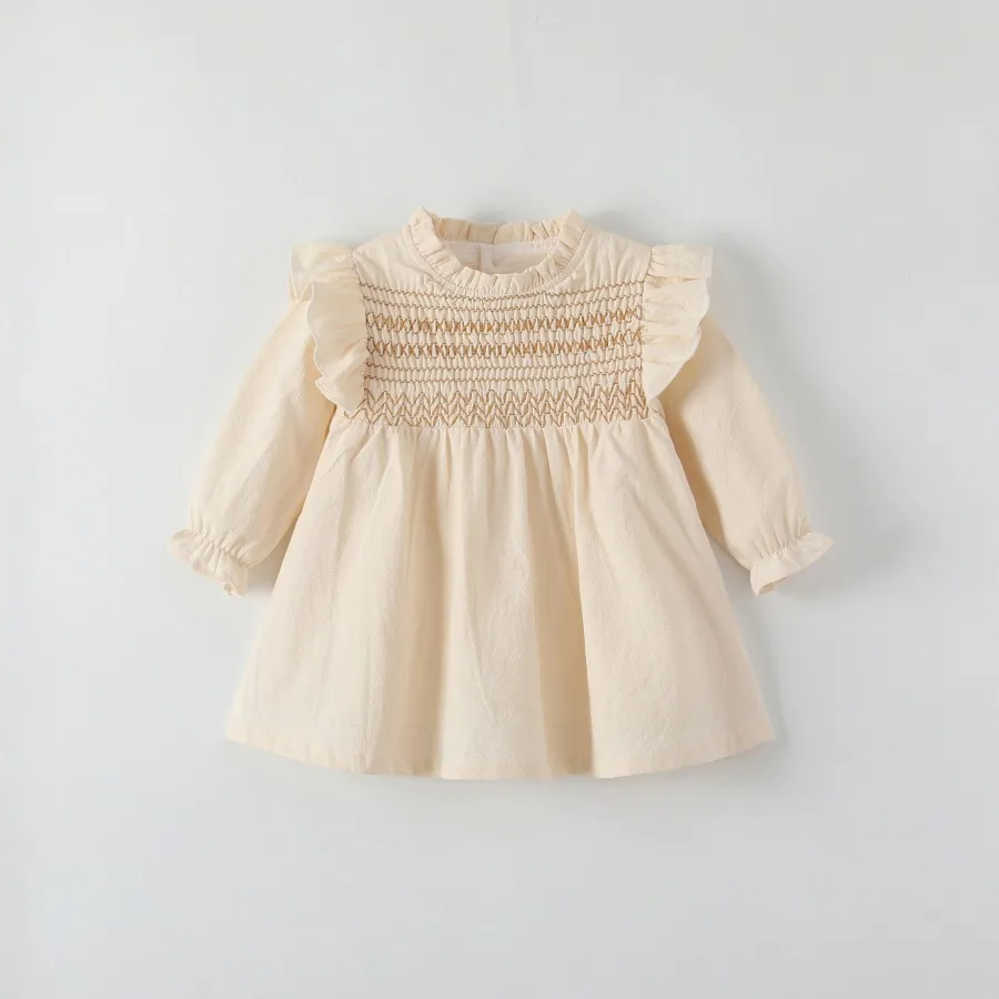 enfants bébé filles robe abricot vêtements d'été tout-petits vêtements bébé enfants filles violet rose robe d'été P3iW #