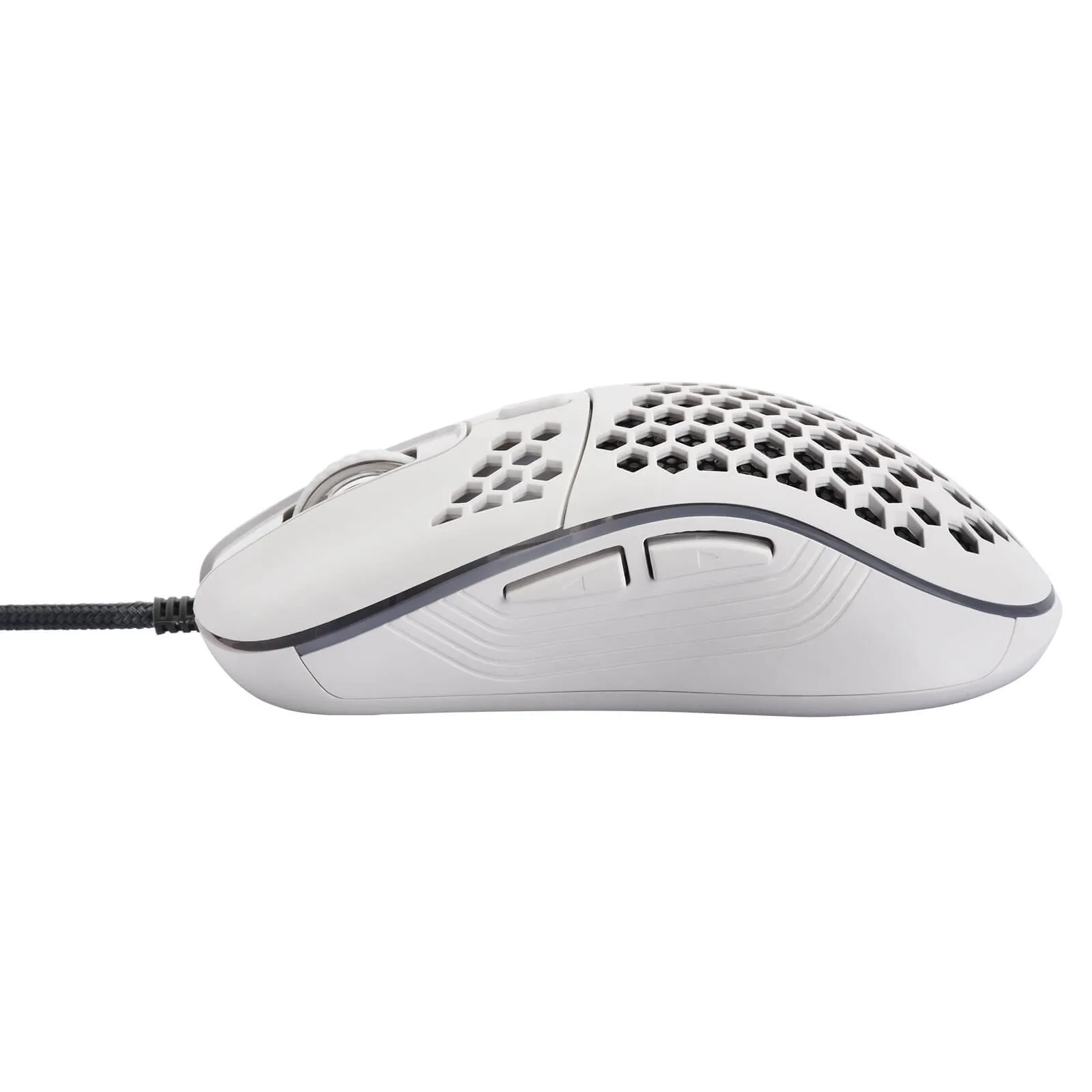 White Gaming Mouse 4 DPI RGB Symphony Light Honeycomb Design