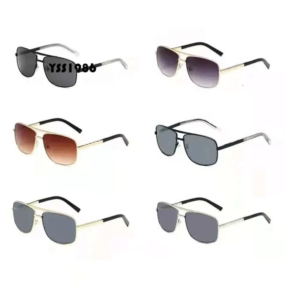 Fashion zonnebril voor heren en dames gepolariseerde lens met monogram UV400 fietsen sport metalen frame vier seizoenen met doos