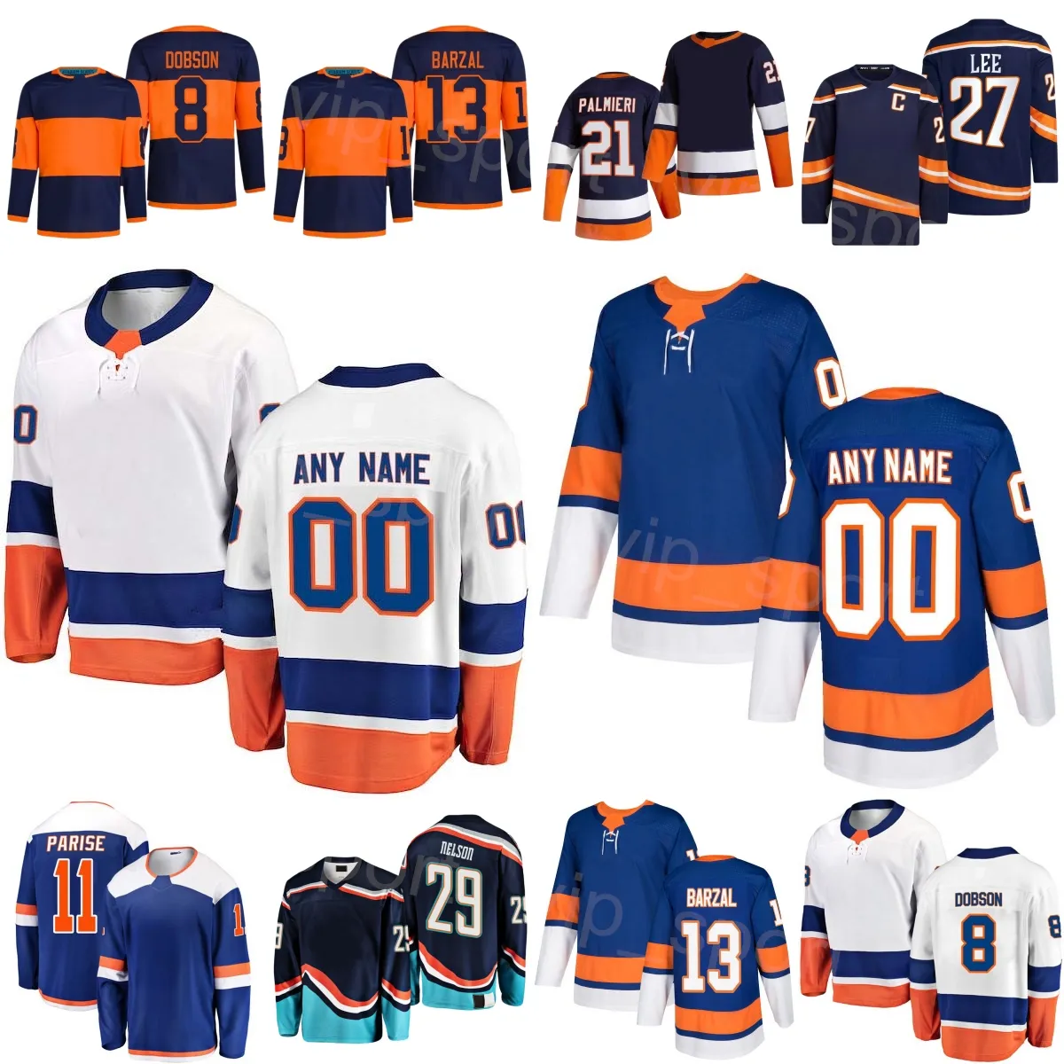 24 25 Stadium Series Hockey 8 Noah Dobson Jerseys 13 Mathew Barzal 21 Kyle Palmieri 29 Brock Nelson 27 Anders Lee 30 Ilya Sorokin 53 Casey Cizikas 44 Jean-Gabriel Pageau