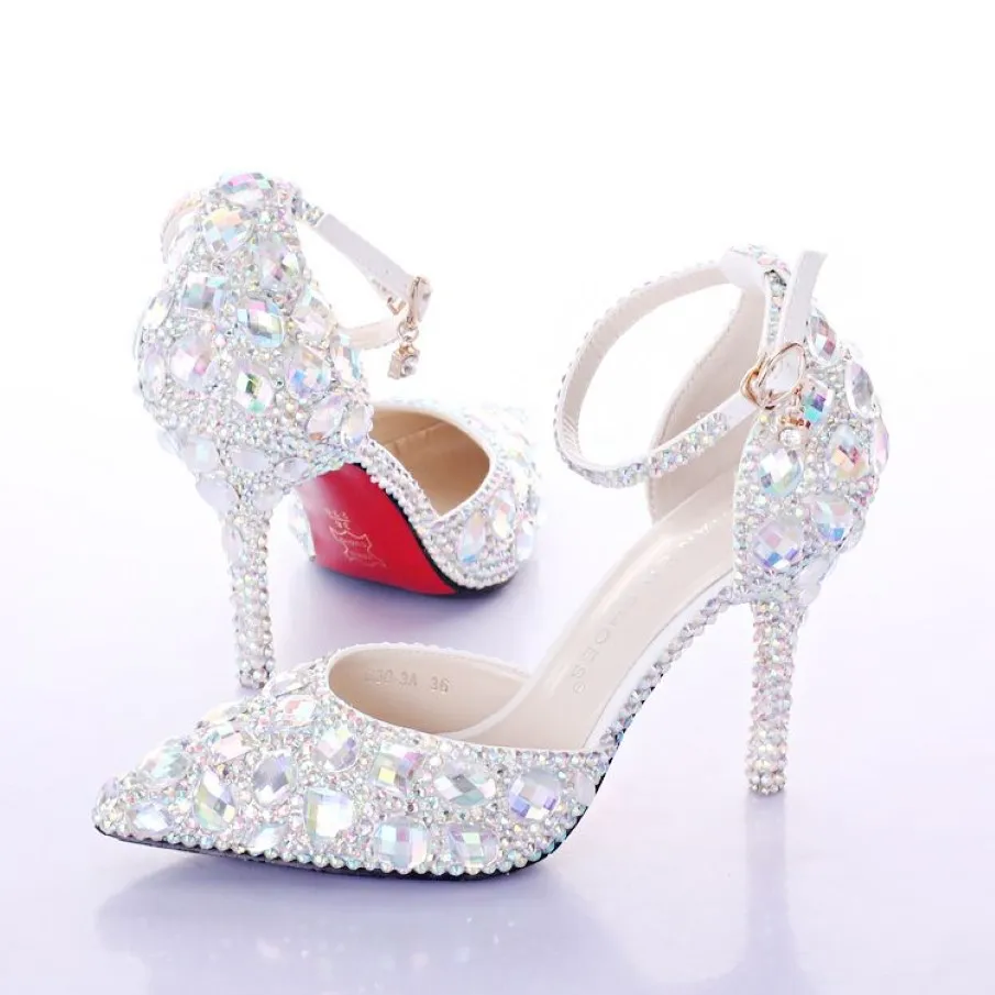 Mais novo cristal strass brilhante salto alto feminino senhora nupcial noite baile de formatura festa clube bar casamento dama de honra shoes246s