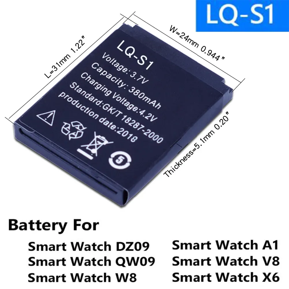 Battery Replacement Dzo9 Smart Watch Battery V Dz09 Watch Battery
