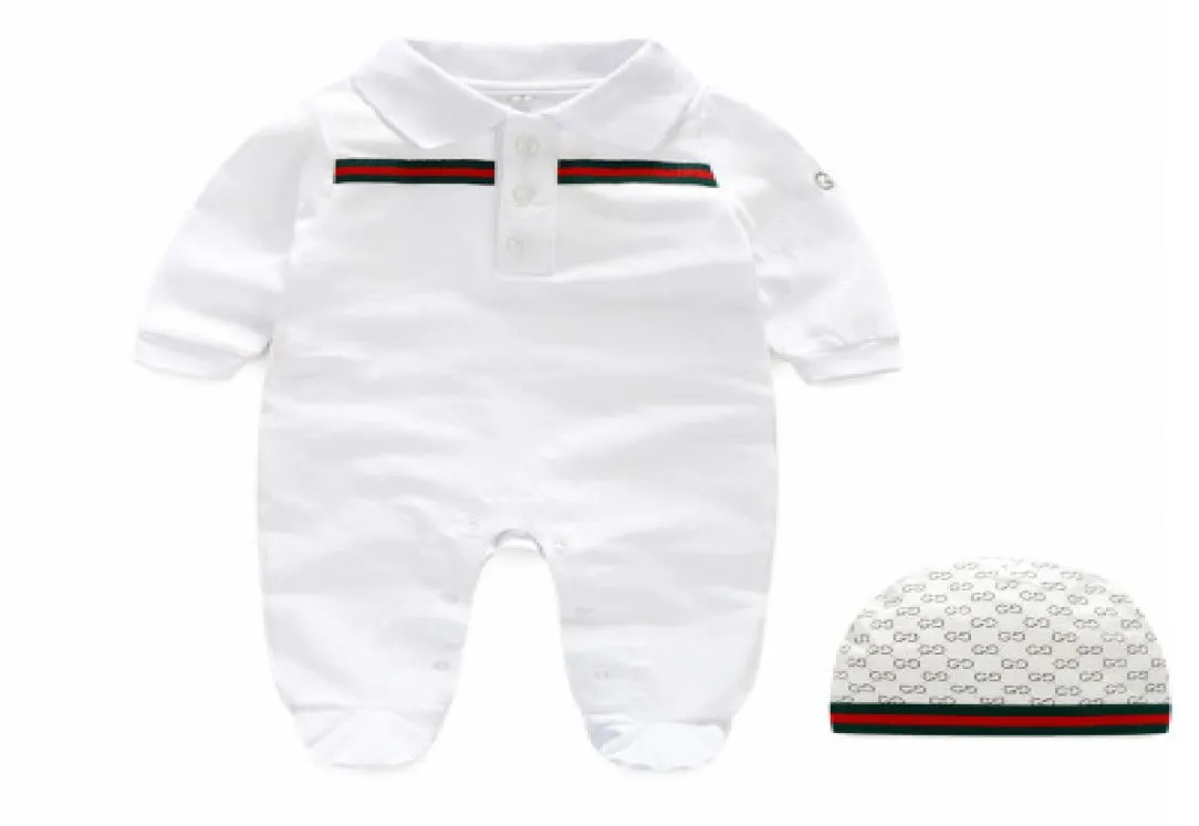 Yeni Sonbahar Bebek Erkekler Tasarımcı Çocuk Stripes Kavur Uzun Kollu Tulumlar Bebek Kızlar Mektup Nakış Pamuk Romper Çocuk Cl1906981