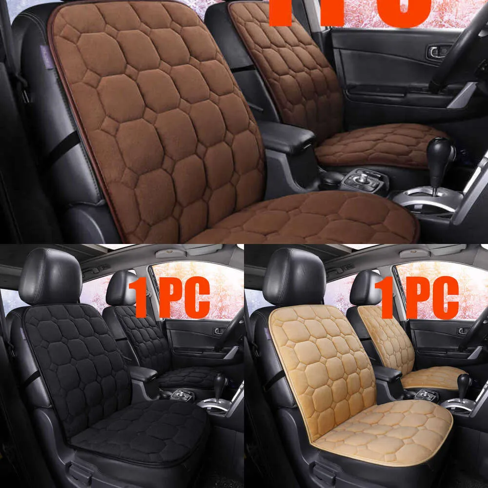 Upgrade Universele Pluche Autostoelhoes Protector Warm Auto Voorkant Met Rugleuning Antislip Zitkussen Winterinterieur Mat