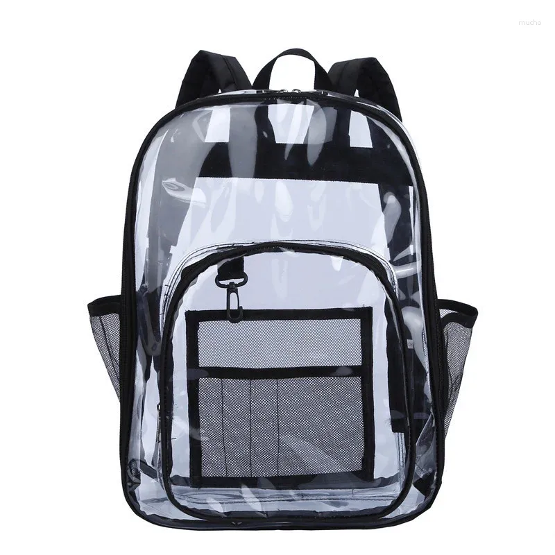 Zaino in PVC trasparente Zaino per studenti di grande capacità Borsa da viaggio per cosmetici Abbigliamento Personalità