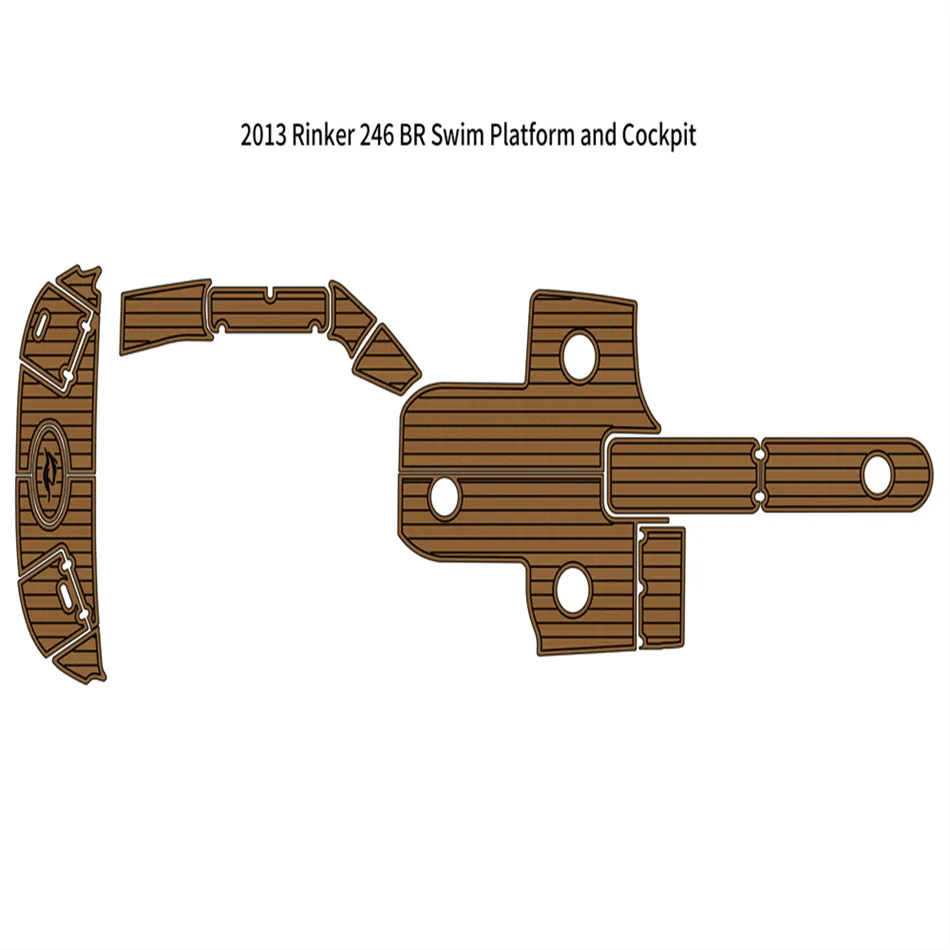 ZY 2013リンカー246 BRスイムプラットフォームコックピットパッドボートエヴァフォームチークデッキフロアマットバッキングセルフ接着剤シーデクゲーターステップスタイルパッド