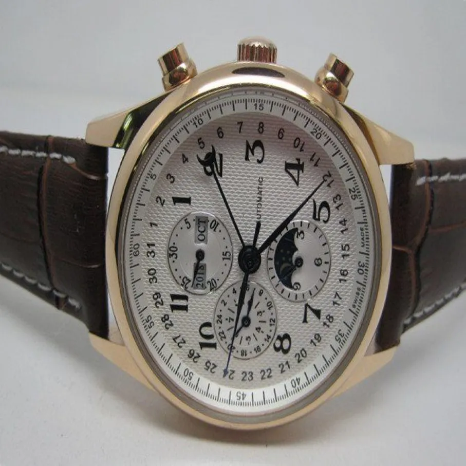 klassieke man horloge luxe roestvrij staal luxe horloge automatisch horloge man klok mode bedrijf nieuwe watche257u