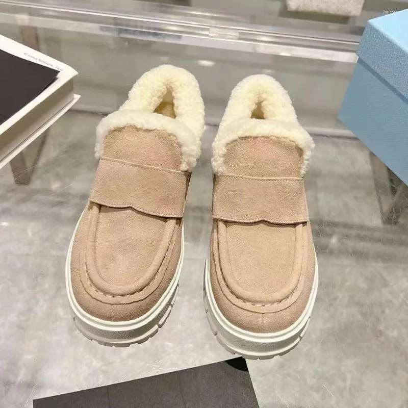 Zapatos casuales 2024 invierno moda mujer cálido cómodo tablero felpa
