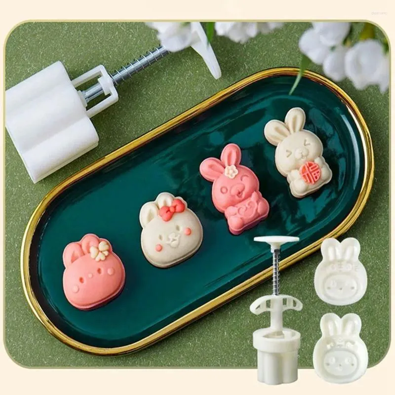 Baking Tools Plastic Moon Cake Mold Reusable Mini 3D Pastry Mould Hand-Pressed 30g DIY