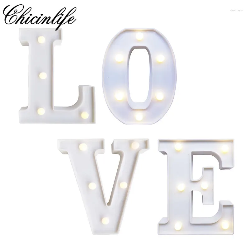 Party Decoration ChicinLife 4pcs Love DIY LED String Night Light Lamp Valentine's Day Wedding Bachelorette Hen Supplies