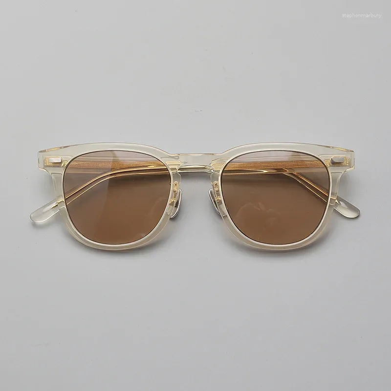 Sunglasses Japanese Style Quality Acetate Square For Men Women Eyeglasses Handmade Designer Driving Travel Glasses