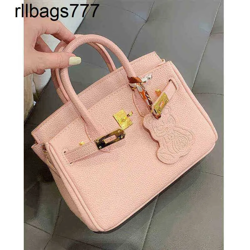 Borsa in pelle Bk Borsa a mano firmata Rsemnia Summer Versatile Texture di alta qualità Messenger Platinum Pink da donna