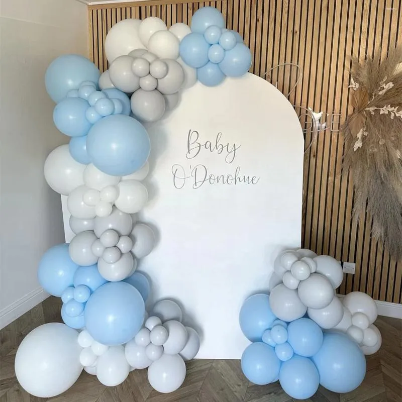 Party Decoration 51PCS BLue Gray Balloons Latex Wedding Baby Shower Supplies Gender Reveal