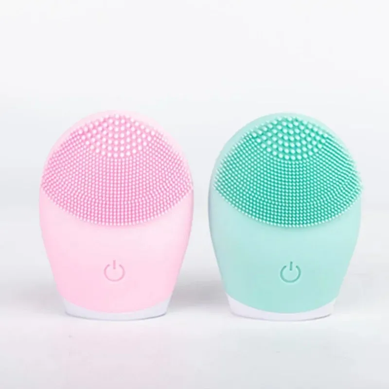 NEW 2024 Silicone Facial Cleansing Brush Electric Face Clean Device Facial Massager Skin Cleaner Sonic Vibration Deep Pore Cleaning Brush