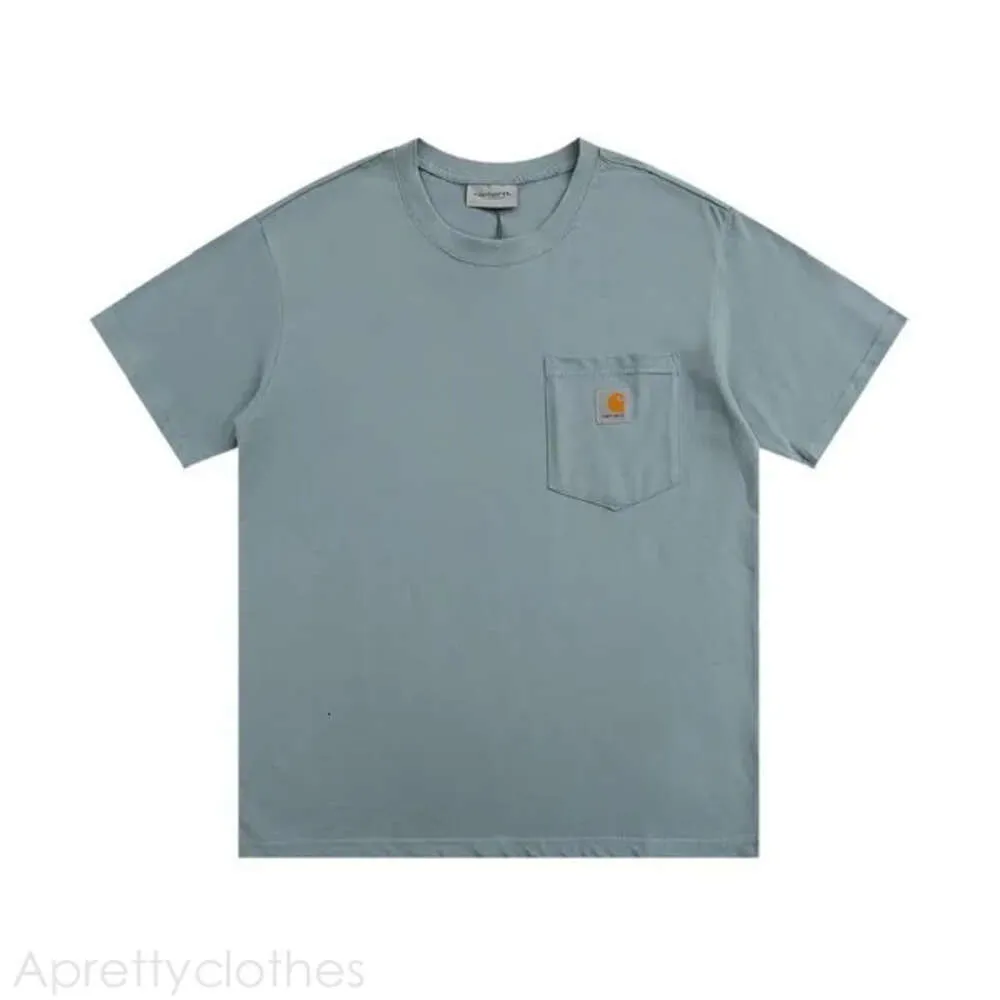 Carhart T Shirt Tasarımcı Erkek Kadınlar Yenilenen Kumaş Sokak Vintage Gevşek Artı Boyut Pamuklu Tişört 884 Rhude Shirt 01