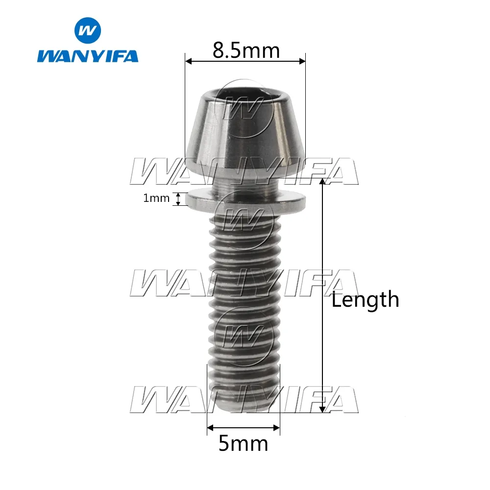 M5 Cabeza Cónica Tornillos De Titanio M5 Para Bicicleta - Cabeza Cónica Con Arandela Para Potencia Y Manillar Libro Ciclismo