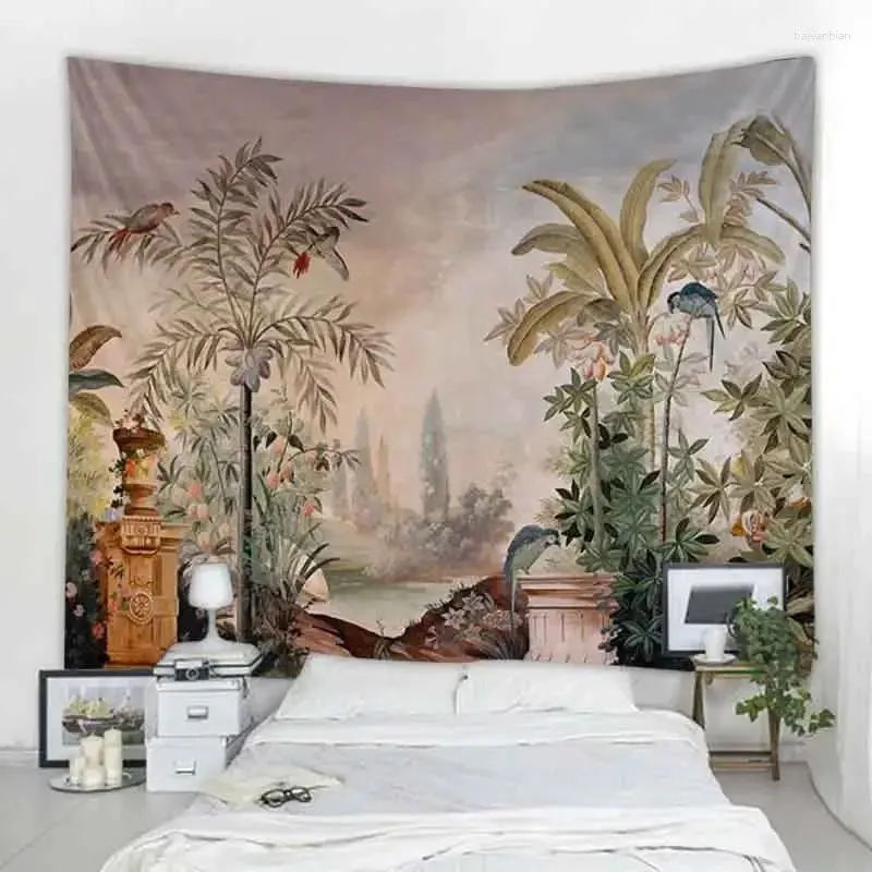 Tapestries Nordic Rainforest Mandala Decorative Tapestry Bohemian Hippie Wall Decor Bedroom Dormitory