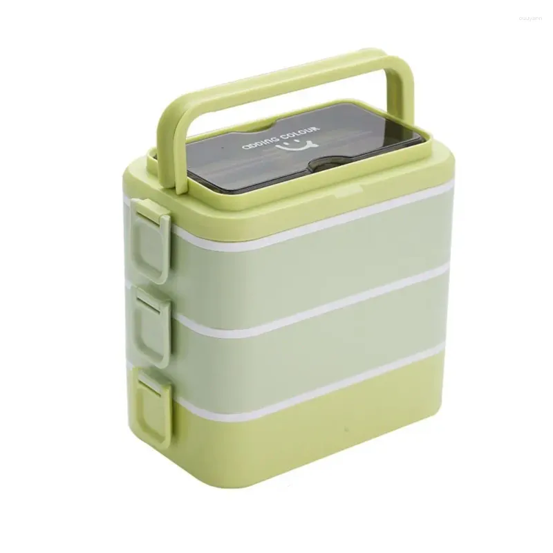 Dinnerware 1 Pcs 3000ML Bento Boxes Easy To Use 3 Layers Large Capacity Lunch Box PP Snack Container Adult