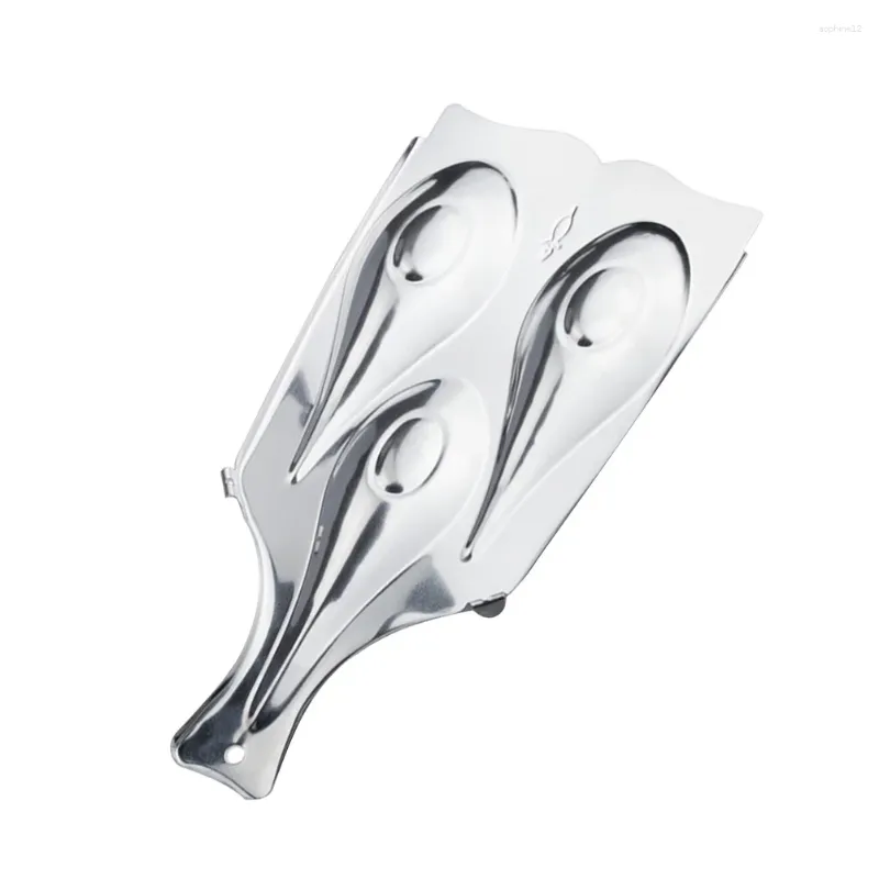 Stainless Steel Dunelm Plate Set With 3 Spoon Rest Holders For Kitchen