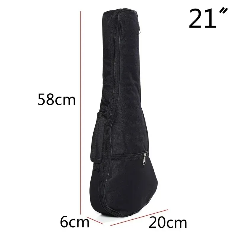 Bolsa para ukulele de nylon, capa macia à prova d'água para ukulele de 21 