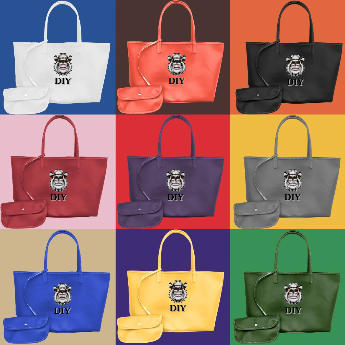 Bolsa tote de compras feminina, bolsa de ombro composta, bolsa de mão real de um lado, faça você mesmo, personalizada, personalização j14