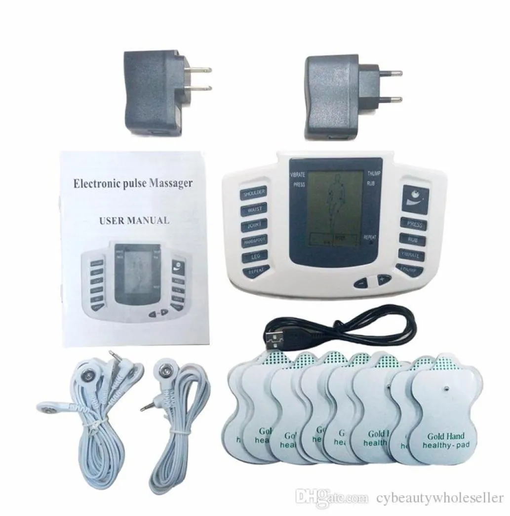 Terapi Massager 16PADs Electrical Stimulator Full Body Relax Muskelterapi Massager LCD -skärmpuls Acupunktur4798482