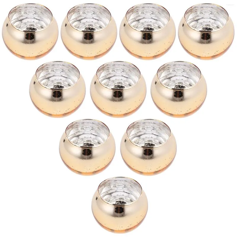 Candle Holders 12 Pcs Ball Glass Holder Container Small Empty Cup Jar Votive Candles