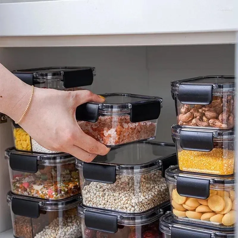 Aufbewahrungsflaschen, Lunchbox mit Lebensmittelkonservierungsbehälter, multifunktionaler Deckel, Kunststoff-Kühlschrank