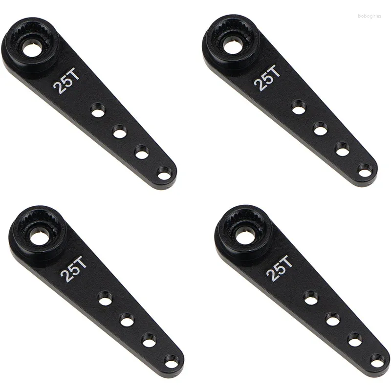 Miski 4pcs 37 mm 25t metalowe przedłużenie kierownicy ramię ramię na ramię dla RC CAR Crawler części czarne