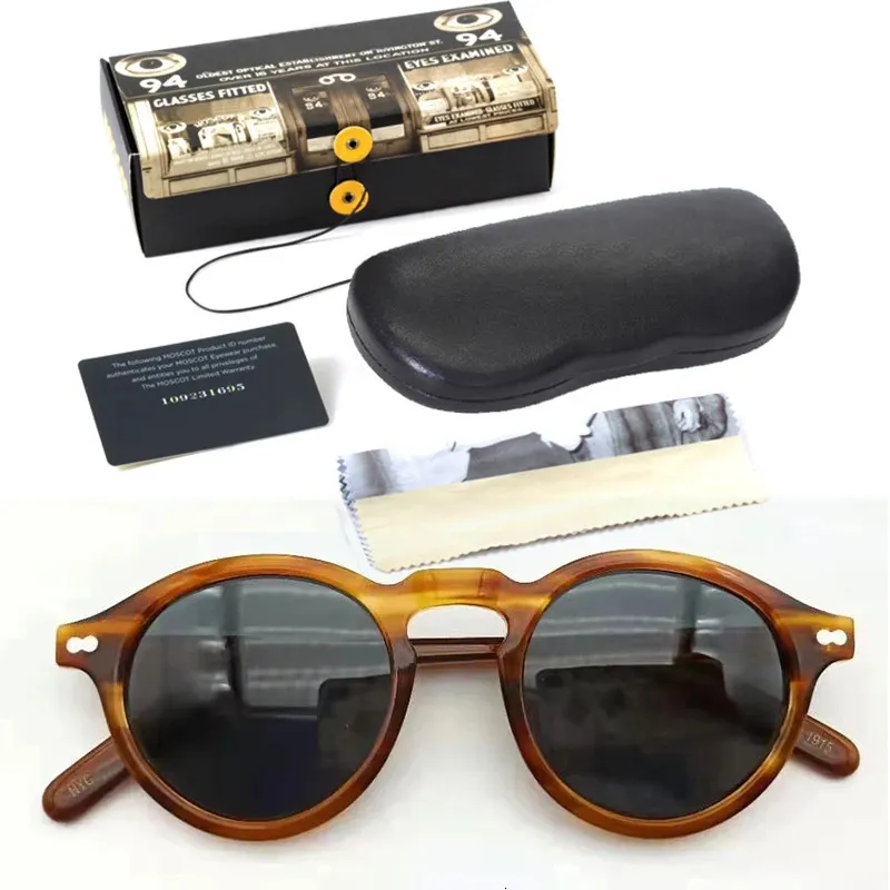 Johnny Depp lunettes de soleil polarisées homme Lemtosh lunettes de soleil femme marque de luxe Vintage acétate cadre rond lunettes de Vision nocturne 240327