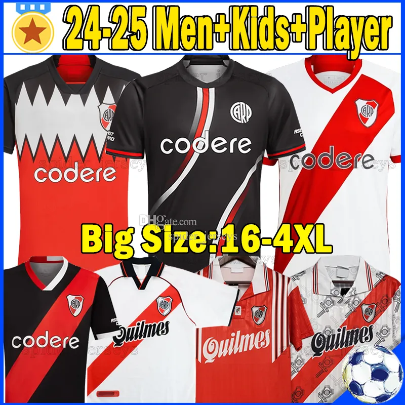 Xxxl 4xl 24 25 Koszulki piłkarskie River Plate Retro 95 97 01 M.Suarez A.Palavecino 2023 2024 M.Borja Fernandez Football Shirts de la Cruz Wersja Męs