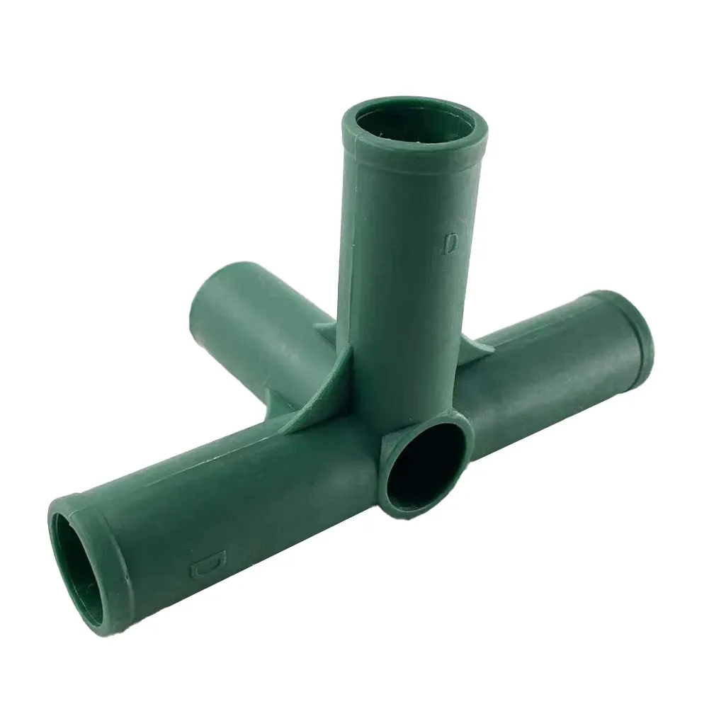 Supports 8pcs Greenhouse Frame Joint Connector For 19mm Diameter PVC/metal Pipe Flower Stands Greenhouse Frames Green Plastic Connector