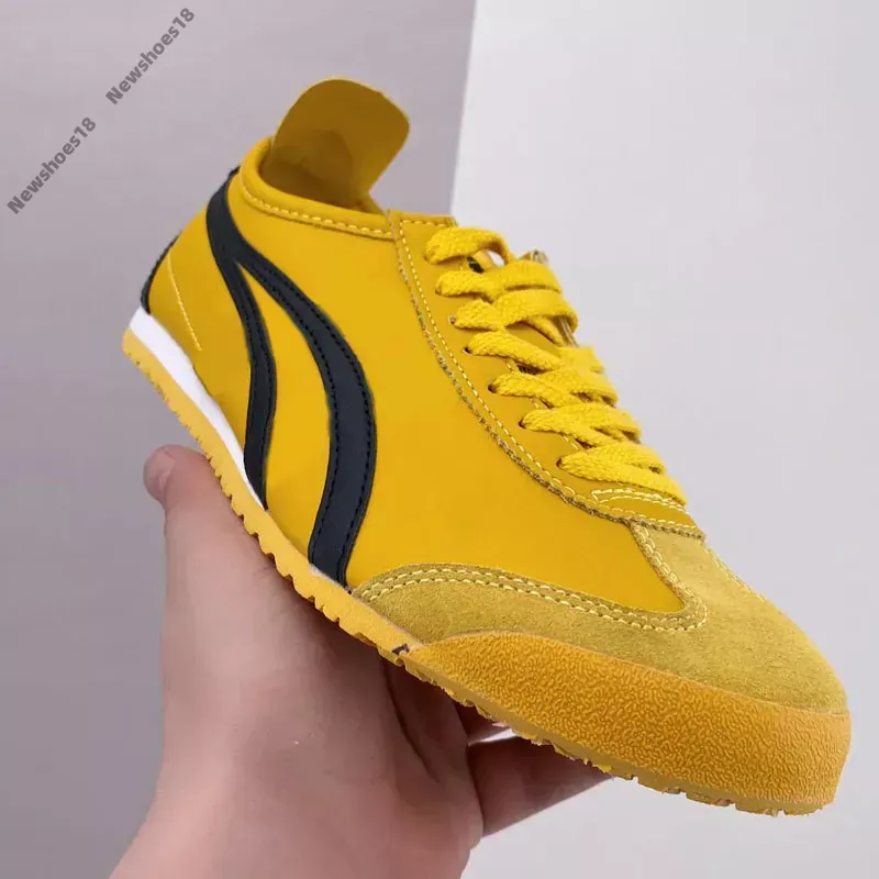 2024 Tiger México 66 Tigres Sapatos Casuais Sapatos de corrida Onitsukass Summer Canvas Série México 66 Deluxe Mens Combinação de Latex Múspera Média Midsole Slip-On Novo