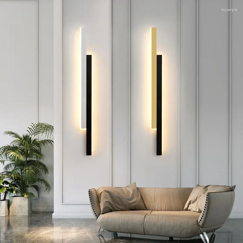 Wall Lamp Modern LED Long Lights Simple Nordic Living Room Sofa Background Light Bedroom Bedside Floor