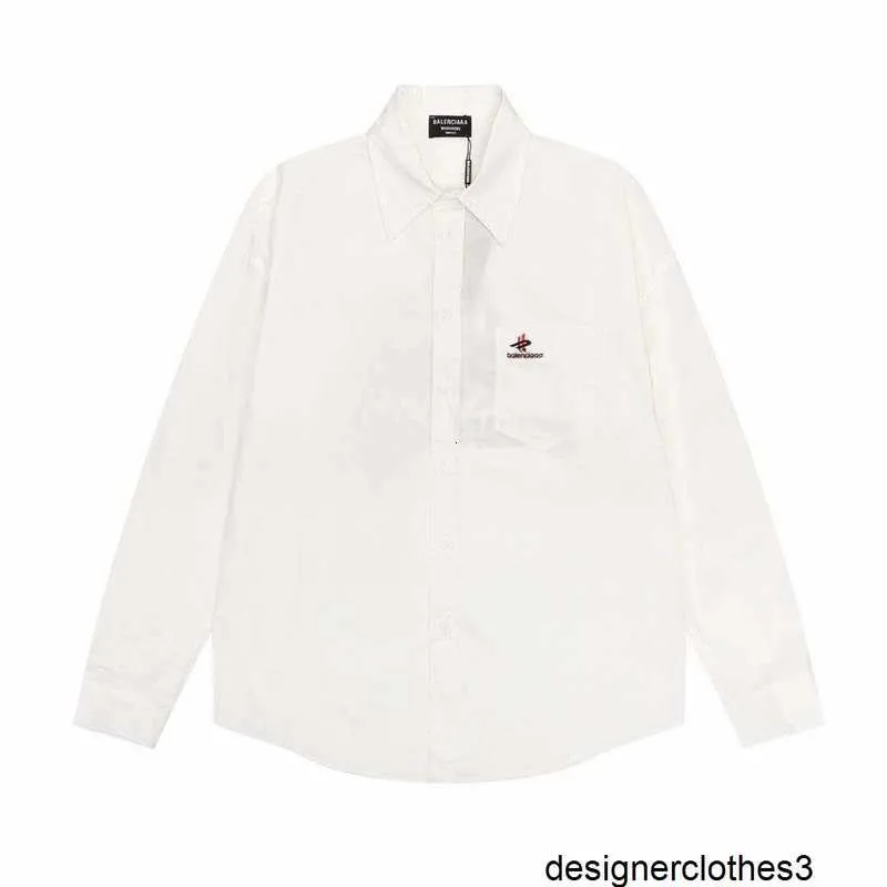 Designer B Family High Edition Paris New Letter Double Shadow Design Family Shirt Unisex Loose Shirt 2aqm